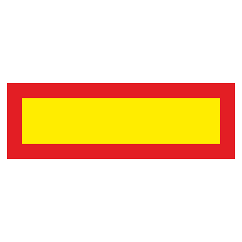 Знак «Длинномерное транспортное средство», ОЗ-2.2 (600х200 мм, С/О металл)
